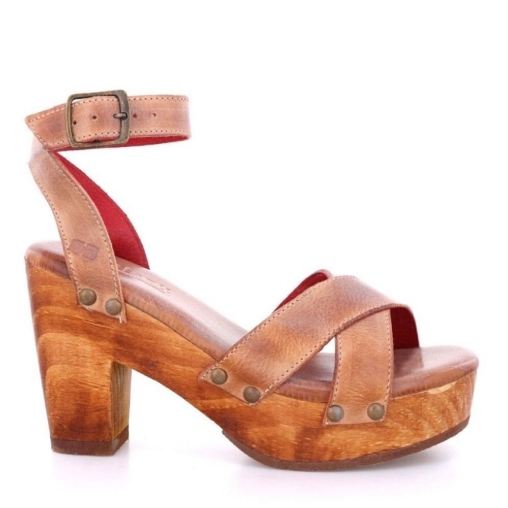 BED | STU Women's Kalah distressed leather platform Sandal